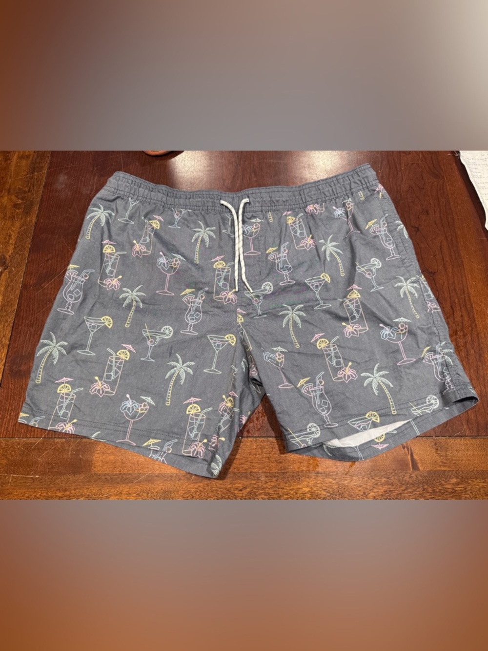 Goodfellow & Co Tropical Print Swim Trunks XL